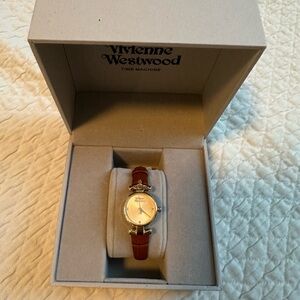 Vivienne Westwood Gold Dial with Brown Strap Watch